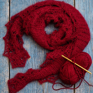 Oppskrift heklet Lille Pynteskjerf by yorgA